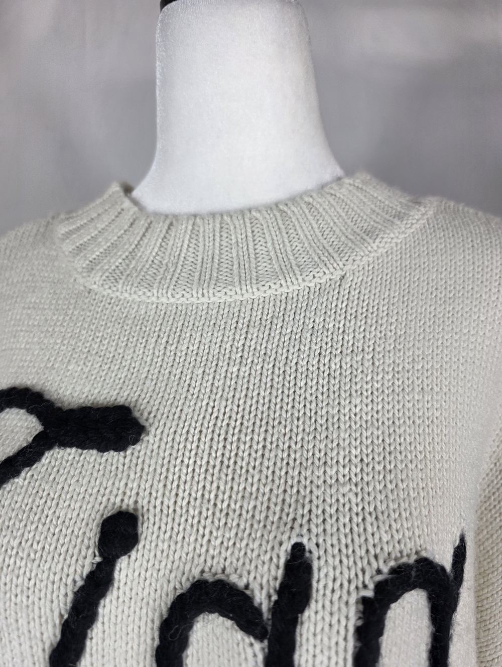 Wildfox  Knit wool & alpaca blend Sweater with Black Script - Picture 9 of 9